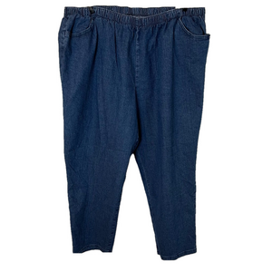 Vintage 90s Chic Plus Stretch Denim Legging Elastic Waist Comfy 26W Petite